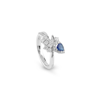 Anello Salvini Donna Gocce s  in Oro bianco Zaffiro 0.40 Ct 20105398 - 20105398